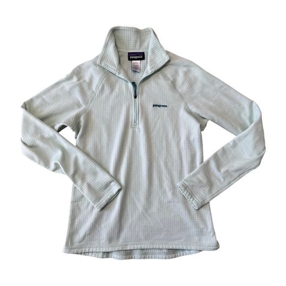 Patagonia Women's R1 Quarter zip pullover Fleece/Sweater, Small, green/teal - Picture 1 of 9
